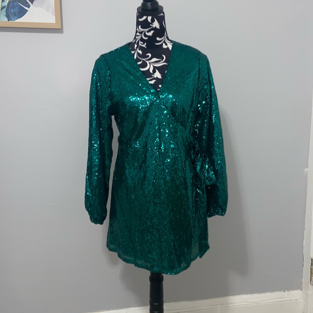 ASOS In the Style sequin wrap dress NWT